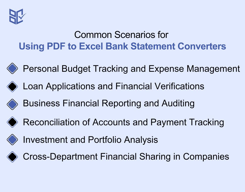 Common Scenarios for Using PDF to Excel Bank Statement Converters